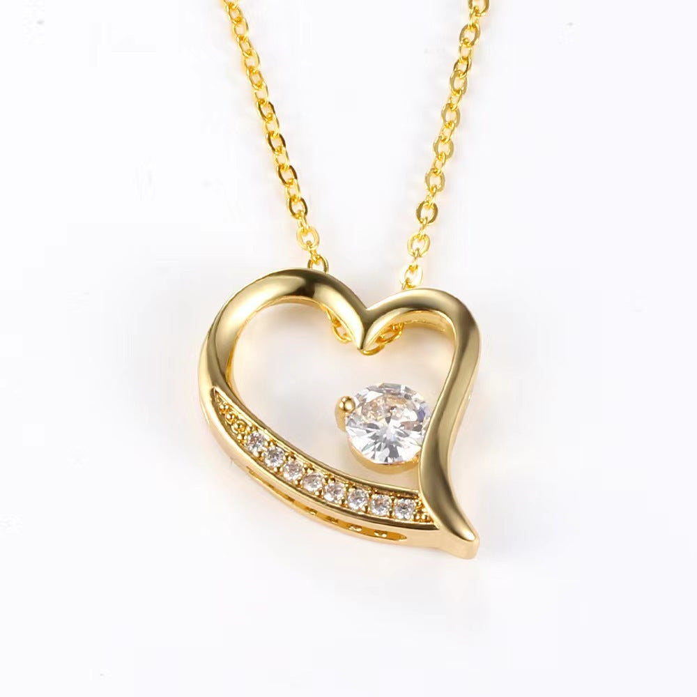 Wholesale Heart Diamond Copper Necklaces
